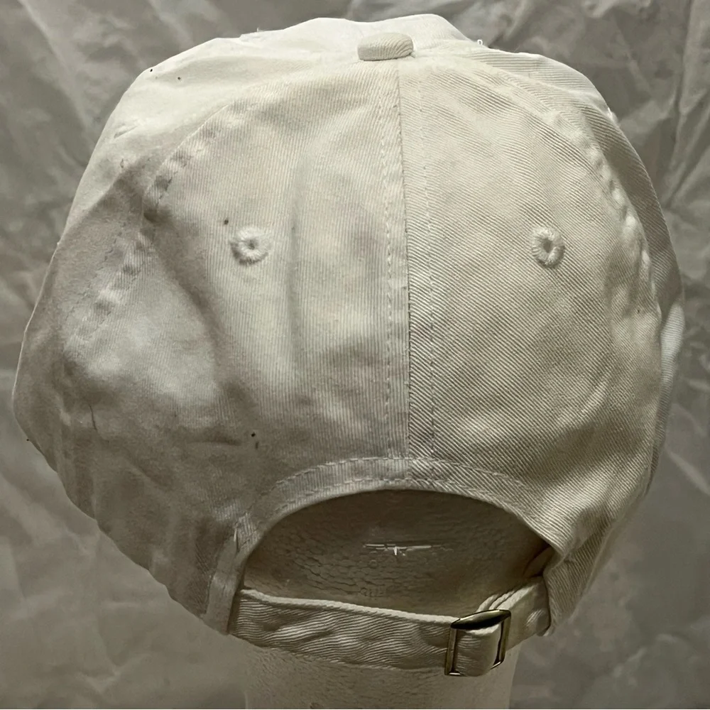 Apollo for Starbucks Adjustable White Cotton Cap with Green Logo